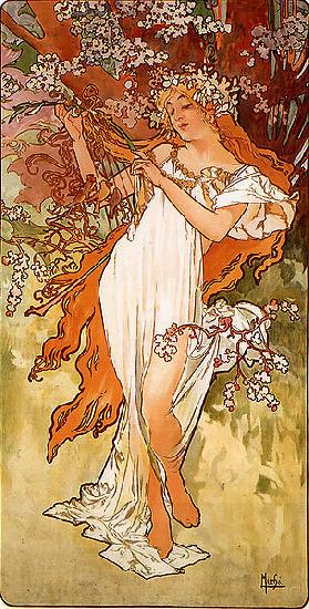 Alfons Mucha Spring China oil painting art